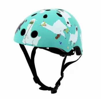 Casque de vélo enfant Hornit Llama, medium 53-58 cm, blanc/multi, lumière LED LLM921