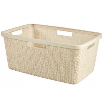CURVER panier à linge Jute 46L 59x39x26cm crème