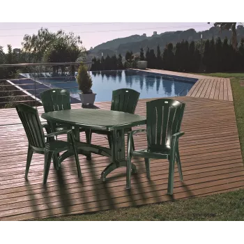 KETER Santorini Stackable Aluminium Garden Chair Grey Textilene UV-Resistant Weatherproof 110 kg
