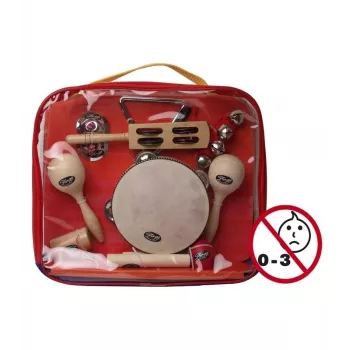 Batterie acoustique junior Stagg CPK 01 pour enfants, pack de 3 fûts avec caisse claire et cymbale crash, fûts en peuplier, noir