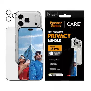 PanzerGlass PG PGC Privacy Flagship ensemble 3 en 1 pour iPhone 18 Pro