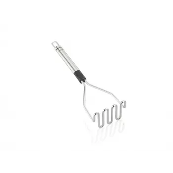 Presse-purée LEIFHEIT ProLine 103032 – acier inoxydable 18/10, manche ergonomique noir, lavable au lave-vaisselle, 285 mm