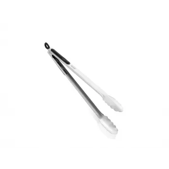 Pince de cuisine et de barbecue LEIFHEIT 41 cm en acier inoxydable avec mécanisme de verrouillage