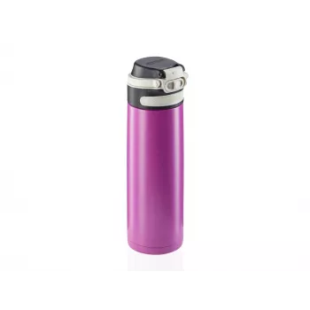 LEIFHEIT Thermos Flip 600 ml violet bouteille isotherme en acier inoxydable