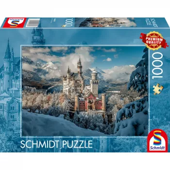 Puzzle 1000 pièces Schmidt Spiele Château de Neuschwanstein en hiver