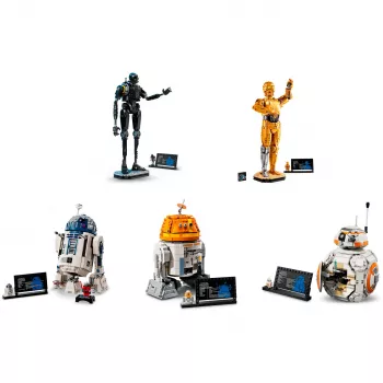 Ensemble de droïdes LEGO Star Wars (BB-8, R2-D2, BB-9E) Droïdes robotisés pilotés par application