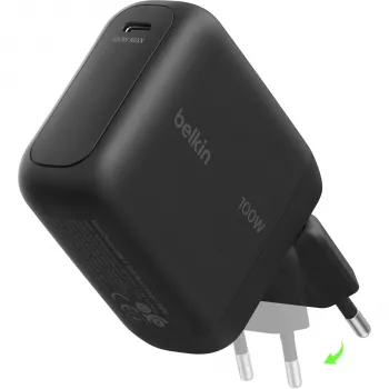 Belkin BOOSTCharge 100W chargeur mural USB-C GaN - noir WCH025KQBK