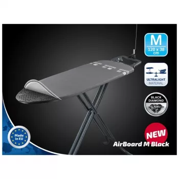 LEIFHEIT Air Board M table à repasser, Thermo-Reflect, noire, 120 x 38 cm