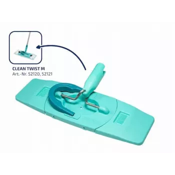 Ensemble LEIFHEIT Clean Twist M Ergo – système de balai plat avec essoreur à rotation, manche télescopique, tête microfibre, seau 20 L