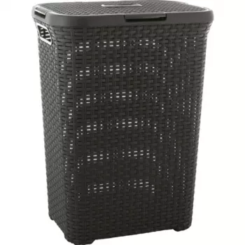 Boîte à linge Curver Style 60L gris foncé