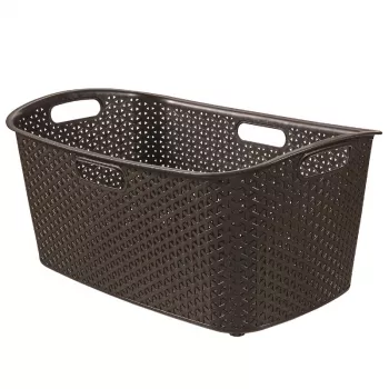 Panier à linge CURVER My Style 47L brun foncé 60x39x28cm