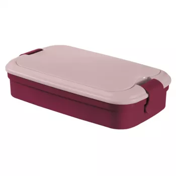 Boîte alimentaire rectangulaire CURVER Lunch&Go avec couverts 1,4L violette