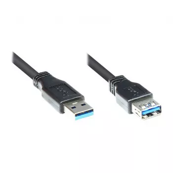 Câble prolongateur Good Connections USB 3.0, Type-A mâle vers Type-A femelle, noir, 3 m 2711-S03