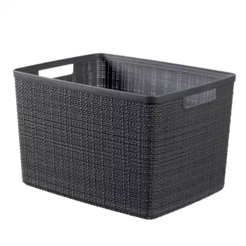 CURVER Panier Jute L 20L 36x28x23cm gris foncé