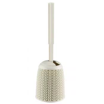 CURVER Knit brosse WC avec support, blanc, Ø14x43 cm
