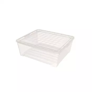 CURVER Textile Box avec couvercle, 10L, transparent, 34,2 x 29,7 x 12,5 cm