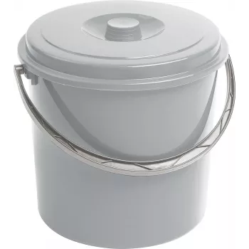 CURVER Seau avec couvercle 12L gris