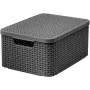 Curver Style M boîte de rangement avec couvercle, 21,5L, gris foncé, 39,3x29,3x18,7cm