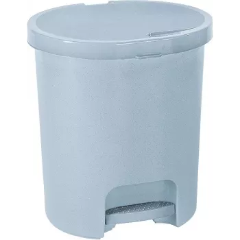 Curver poubelle à pédale 25L ronde grise avec couvercle Soft-Close