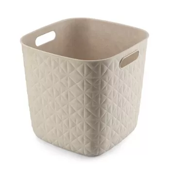 CURVER Softex panier de rangement carré 15L blanc craie 27,9x27,9x26,9cm