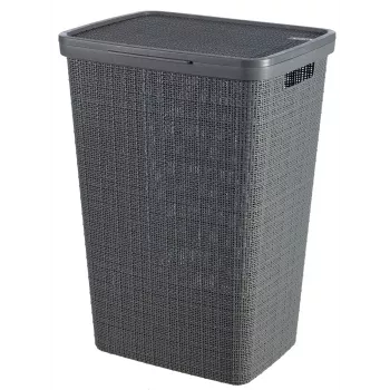 CURVER Boîte à linge Jute 58L 43x34x60cm gris foncé
