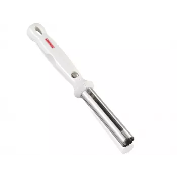 Évideur de pommes LEIFHEIT, lame en acier inoxydable, manche ergonomique antidérapant, lavable au lave-vaisselle, blanc/argent