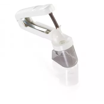 Dénoyauteur à cerises LEIFHEIT Comfortline manuel avec mécanisme en acier inoxydable, protection anti-éclaboussures, base antidérapante, blanc/rouge