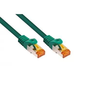 Câble patch Cat.7 S/FTP Kabelmeister, RJ45, TPE, sans halogène, vert, 3 m