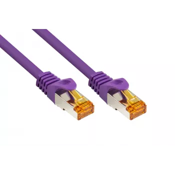 Câble patch Cat.7 S/FTP RJ45 KABELMEISTER, TPE, sans halogène, violet, 5 m