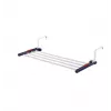 LEIFHEIT Sèche-linge suspendu Quartett 20, longueur de séchage 2 m, 4 tiges en acier revêtu, pliable, blanc/bleu