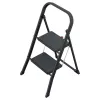 HAILO K44 StandardLine Marchepied pliable avec barre de sécurité, 2 marches, acier, noir, 150 kg