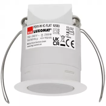 BEG BRCK LUXOMAT PD11-M-92583 Détecteur de présence plafond ultra-plat pour faux plafond, PIR, 360°, 2300W, blanc