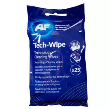 Lingettes de nettoyage AF Tech Wipes pour appareils technologiques, 25 pièces