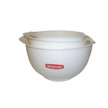 Ensemble de saladiers CURVER, 3 pièces, blanc
