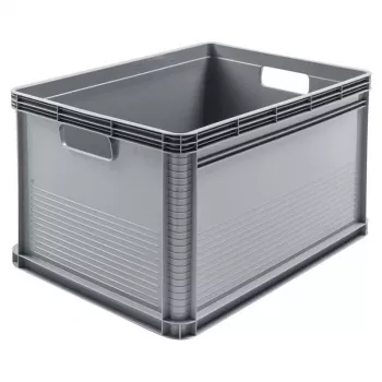 keeeper Robert 64L Boîte de transport renforcée, 60 kg de charge, 600x400x320 mm, gris