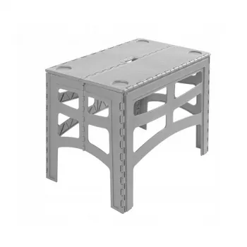 Table d'extérieur pliable Timo L keeeper, Nordic Grey, 70 x 45 x 55 cm, charge 80 kg