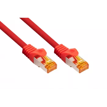Kabelmeister câble patch Cat.7 S/FTP RJ45, TPE, sans halogène, rouge, 3m