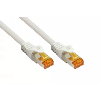 KABELMEISTER câble patch RJ45 Cat.7 S/FTP, TPE, sans halogène, blanc, 10m