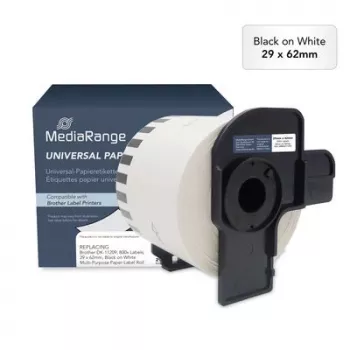 Étiquettes thermiques directes compatibles MediaRange DK-11209 29x62 mm 800 étiquettes blanches
