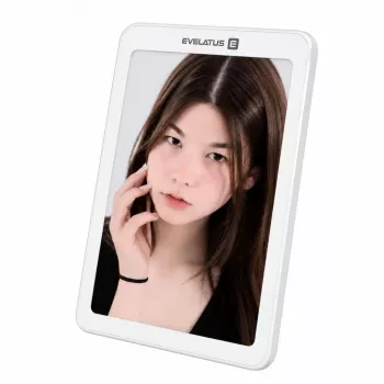 Evelatus LiveCase Display – écran intelligent Bluetooth pour photos personnalisées, contrôlé par application blanc