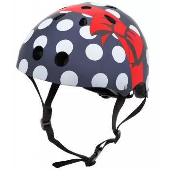 Casque multisport enfant Hornit POM913 Polka Dot, 53-58 cm, noir/bleu/rouge/blanc