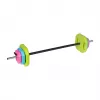 Ensemble de barre REBEL RBA-2336 20 kg avec disques bitumineux, barre 140 cm, colliers à vis, noir