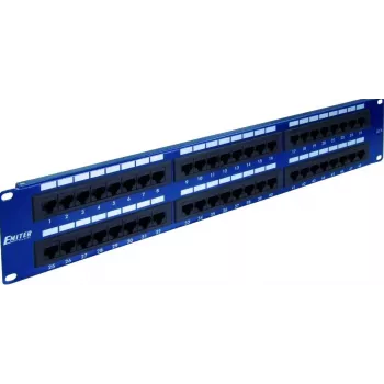 Panneau EMITERNET 19, 48XRJ45 UTP CAT.5E (2U) bleu DCN/PPFA652K488C5E