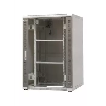 Armoire réseau autoportante EmiterNet Top 24U, 800x800x1180 mm, porte avant en verre, noir EM/SH05D-8824
