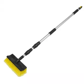 Tête de brosse à récurer Bradas ESQ2356 avec soies PP dures pour nettoyage intensif, vert/noir, manche à visser