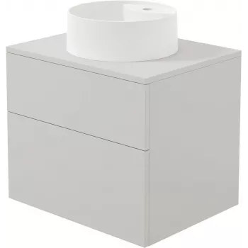 Meuble vasque suspendu DEANTE avec lavabo en composite de granit 360 mm blanc/anthracite