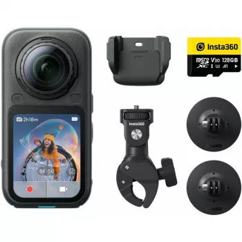 Caméra d'action 360° Insta360 X6, pack moto, 8K, noire