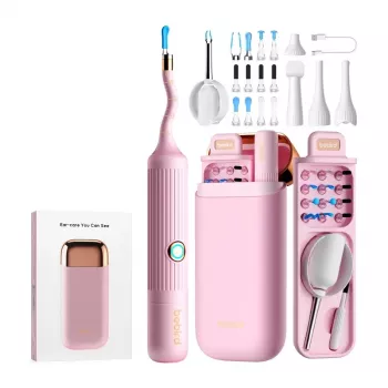 BEBIRD EarSight Plus rose otoscope Wi-Fi 5MP avec gyroscope 6 axes, objectif IP67, USB-C