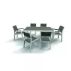 Table de repas de jardin Keter Harmony blanche/gris clair 29201231