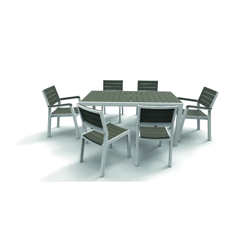 Table de repas de jardin Keter Harmony blanche/gris clair 29201231